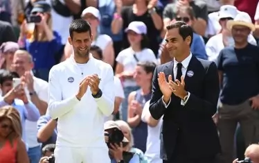 Джокович и Федерер бяха почетени като две от живите легенди на "Уимбълдън" по време на тазгодишното издание в Лондон.