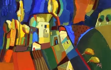 Едно от живописните платна, представени в галерия "Арте". 