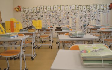 Кабинетът по английски език в училище "Александър Георгиев-Коджакафалията" в Бургас.