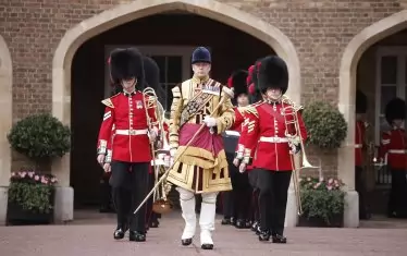 Гвардейският оркестър също се включи в церемонията.
