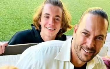  Джейдън с баща си Кевин Федърлайн