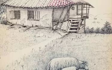 "Пасторален пейзаж", около 1915-а