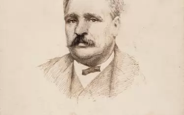 "Портрет на Петко Р. Славейков", офорт, хартия, 10-те години на ХХ век.