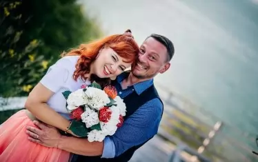 Актрисата драматург и нейният творчески и житейски партньор - сценаристът Светльо Томов.