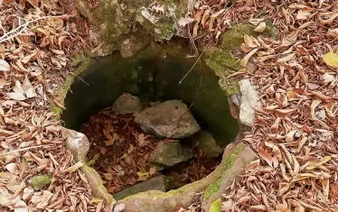  Една от огромните керамични делви, вкопани в земята.