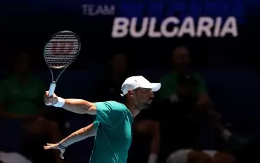 Втората ракета в тима на България Димитър Кузманов донесе единствената победа в мача срещу Гърция.