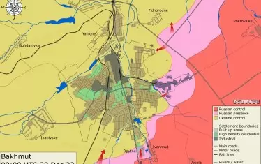  Разположението на силите в Бахмут