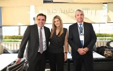 Маргаритис Схинас, Ева Кайли и зам. министърът на развитието и инвестициите Янис Цакирис