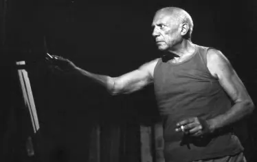  Фотопортрет на Пикасо от Андре Вилер, 1955.