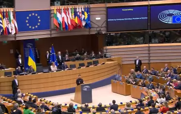  Речта на Зеленски предизвика многократно аплодисментри