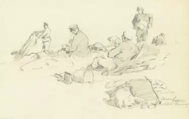  Оборка, Беласица, 1918 - военновременна рисунка.