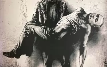 Путин и неговият труп, 2022 г., по Ернест Пиньон-Ернест, печат върху платно.