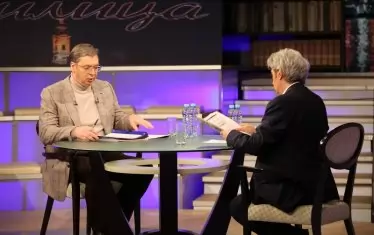  Александър Вучич по време на интервюто