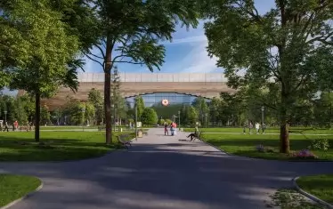 После бяха демонстрирани персонализирани изображения от бъдещата централна фасада...