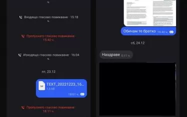 Писмена комуникация от 23.12.2022 г. между Дилиян Георгиев и „Митко Бивол“ (вероятно Димитър Стоянов), при която в 18,01 часа обвиняемият Георгиев изпраща на Стоянов текстови файл, с наименование TXT_20221223_16…, съдържащ писмо от американския конгресмен Уорън Дейвидсън, изпратено предходния ден до секретаря по финанси на САЩ. Копие от писмото за първи път е разпространено във фейсбук профил на потребител от България около 16,00 часа на 23.12.2022 г. В 19,40 часа същия ден копие на официалното писмо на члена на Конгреса на САЩ Уорън Дейвидсън е изпратено от Дилиян Георгиев на „Митко Бивол“ (вероятно Димитър Стоянов). (До този момент подобно писмо не е предоставяно от офиса на конгресмена. Уорън Дейвидсън разпространява снимки от своето писмо до секретаря по финанси на САЩ чрез официалния си профил в Туитър четири часа по-късно, в 23.40 часа българско време.)
