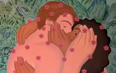 Харита Асимани, "Първа целувка" - почти по Климт...