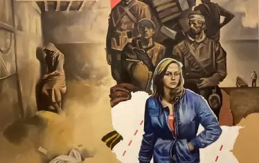 Тома Върбанов, „Поема“, до 1984 г. Градска художествена галерия Пловдив 
Образът на момичето в картината не пресъздава конкретна снимка. Това е измислен събирателен образ на съвременния млад човек. Върбанов постига внушението за снимка от списание и чрез контраста с колорита и формата в задния план.