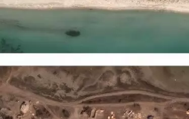  Сега спътниковите снимки показват, че полуостровът е опасан от траншеи, до които е разположена артилерия