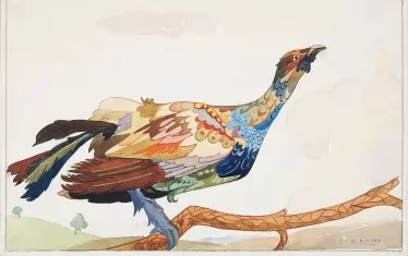 Борис Колев (1906-1982), декоративен проект – глухар, началото на 30-те години на ХХ век, акварел.