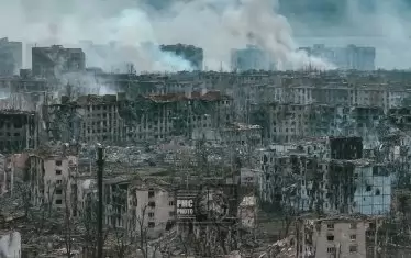 Бахмут е почти изцяло разрушен