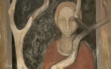  Стилизираните дървета, наред с женските образи, са чести обекти за живописване.