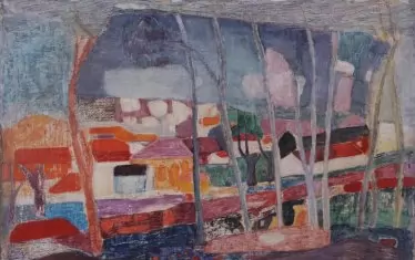 "Край София", 1962, маслени бои върху дъска.