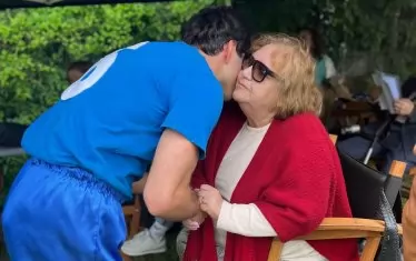  Павел Иванов и Величка Маркова-Лита на първия снимачен ден.