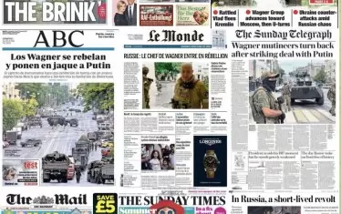  Световните медии са единодушни, че метежът на Евгений Пригожин е показал колко слаб е руският президент Владимир Путин