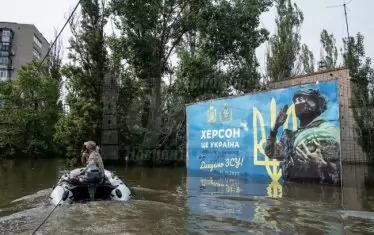 Наводненият Херсон.