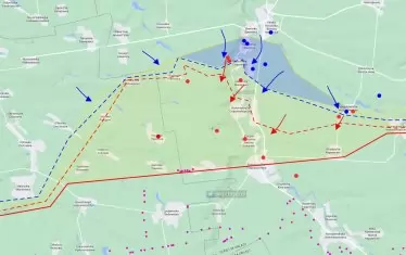 Карта на бойните действия на южния фронт