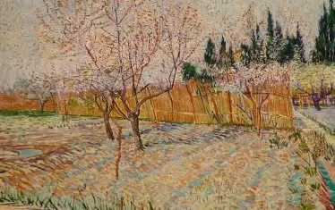  "Овощна градина с праскови и кипариси", 1888