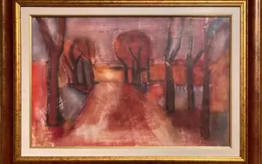 „Дворът на психиатрията”, 1964, акварел
