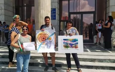  Русенци протестираха днес и с хората в Гюргево.