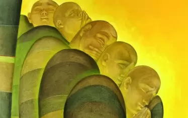 "Идват". Любимите анели на автора неизменно присъстват и в изложбата "Общение".