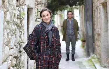 По време на снимките за филма "Чуй ме" на гръцкия остров Хиос.