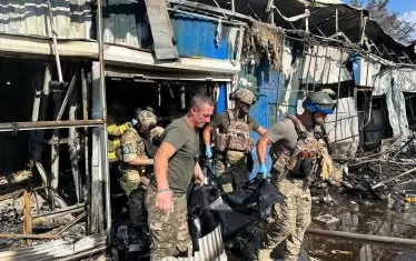 17 цивилни загинаха от руски 
ракетен удар в Константиновка