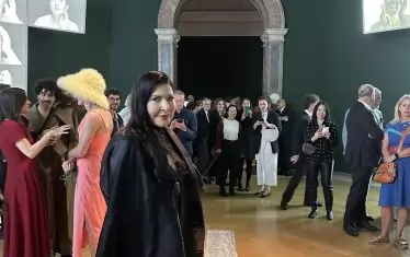 Марина Абрамович на официалното откриване.