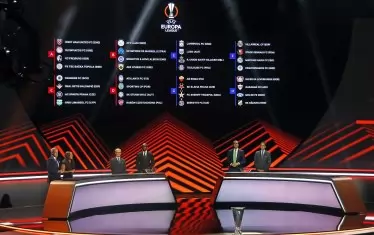Разпределението по групи в Лига Европа след жребия в Монако.