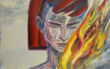  Demon of love - обхванатите от огън фигури пресъздават високия градус на емоцията.