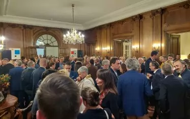  Част от френските предприемачи по време на приема в посолството в София