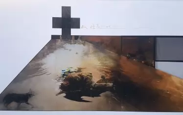  Художникът сякаш събира разпилените, но все още оцелели територии на духа. 