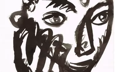  Лице от "бързите" скици на Гашаров.