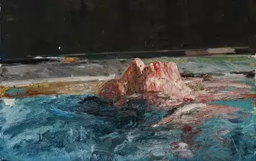 Персонажите на художника често сякаш се давят или вече са удавници.