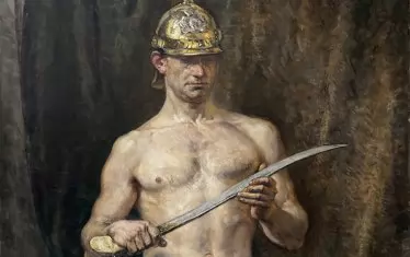  "Голо мъжко тяло", 1940 - конкурсна работа за преподавателското място по живопис в ДХА.