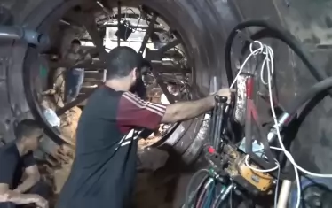 Израелските военни са открили и видеофилм на "Хамас" от прокопаването на тунела.