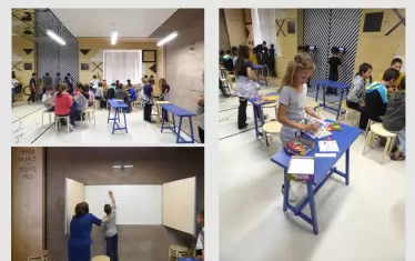 5 стаи в една в ОУ "Св. Св. Кирил и Методий", Св. Влас. Снимките са на "Think Forward".
