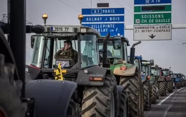 И във Франция в събота имаше блокирани магистрали.