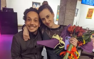  С режисьора на моноспектакъла "Пистолет в торнадо" - Васил Дуев-Тайг.