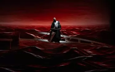  Капитан Ахав - Христо Петков, сред обагрените в алено води на океана.