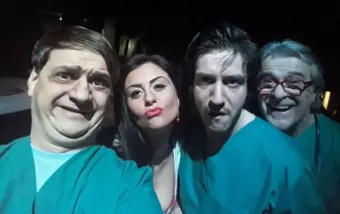  Мариан, Миглена Стоева, Тони Минасян и Орлин Горанов в "Операцията" от Иво Сиромахов.